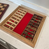 Custom Maple & Walnut Chess Board with Pieces