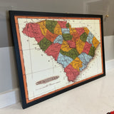 Framed South Carolina Map