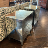 Pair of Bernhardt Mirrored Nightstands