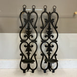 Pair of Black Iron Wall Candle Sconces