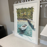 Paddle Boat Watercolor by Kathleen Denis