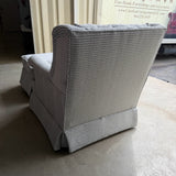 Newly Upholstered Park Place Swivel Rocker with Ottoman