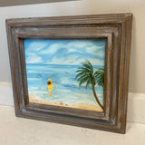Girl on Beach Oil Painting