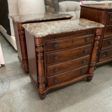 Pair of Kincaid Marble Top Nightstands