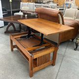 Oak Lift Cocktail Table