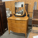 Antique Birdseye Maple Chest with Mirror