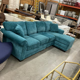 Teal England Sectional w/Chaise
