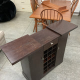 Crate & Barrel Wine Cabinet on Casters As Is