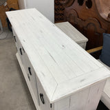 Rustic White Media Console
