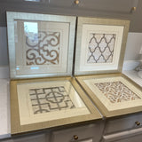 Set of 4 Bassett Framed Art