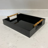 Black Bamboo Handle Tray