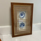 Blue & White Saucer Shadow Box