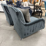 Pair of Fancy Footwork Caracole Chairs with Pillows