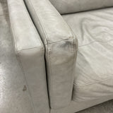 Amiata Grey Leather Sofa w/Chaise