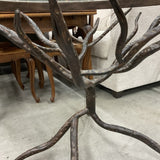 Round Glass Top Metal Base Table