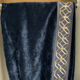 Pair of Navy Velvet Panels
