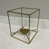 Gold Cube Candle Holder