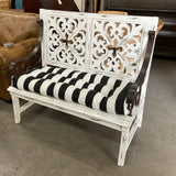 Painted Bench with Cushion
