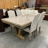 Stone Top Table with 4 Chairs