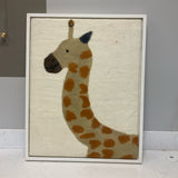 Pottery Barn Felted Giraffe Art