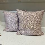 Pair of Purple Animal Print Pillows (R)