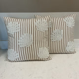 Pair of Mud Pie Shell Pillows
