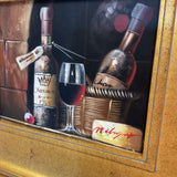 Wine & Cheese Framed Oil (AS IS)