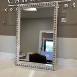 White Beaded Mirror