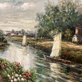 Lakeside Landscape Oil by Torrens