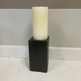 Black Wood Block Candleholder