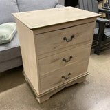 Painted 3 Drawer Nightstand