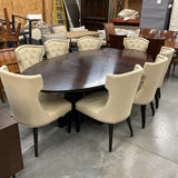 Hickory White Table, 8 Chairs, 1 Leaf
