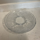 Glass Rose Condiment Serving Dish