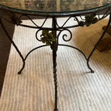 Glass Metal Grapevine Table