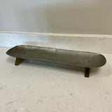 Metal Iron Tray w/Wood Feet