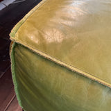 Lee Industries Green Leather Ottoman