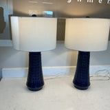 Pair of Blue Lamps