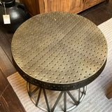 Round Metal End Table