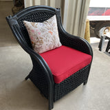 Black Outdoor Chair with Pillow