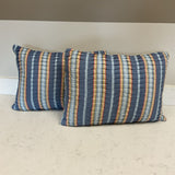Pair of Blue Waverly Pillows