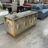 Worlds Away 4-Door Mirrored Console