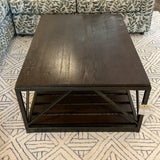 Ethan Allen Beam Metal Based Cocktail Table