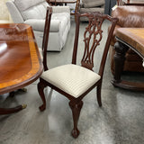 Ethan Allen Dining Table, 1 Leaf, 4 Chairs, Pads