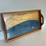 Nautical Wooden Map Tray of Myrtle Beach