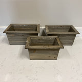 Set of 3 Wooden Planters