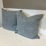 Pair of Blue Woven Pillows