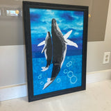 Custom Whale Farbric Art