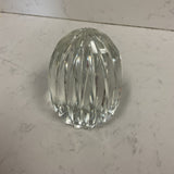 Ribbed Crystal Paperweight