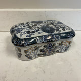 Vintage Blue & White Trinket Box