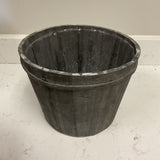 Round Brown Wood Planter